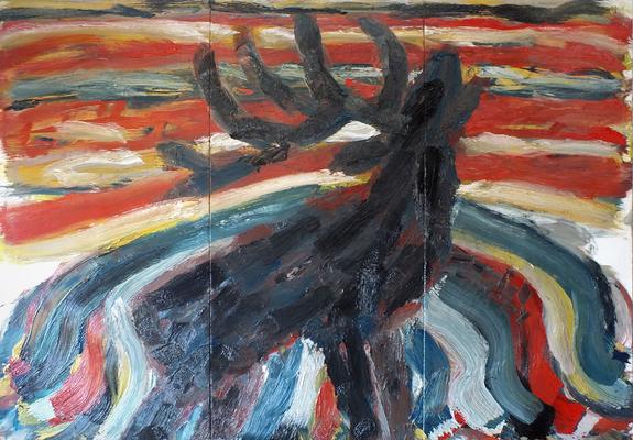 Malerein von Ingmar Bruhn sind in der Ausstellung im Kunstwasserwerk bis zum 9. Oktober zu sehen, Foto: Ingmar Bruhn