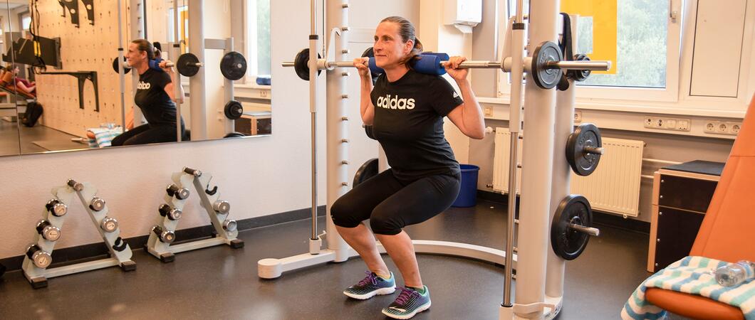 Stefanie Lichtenstein hat im Rehazentrum gelernt, wie wichtig das tägliche Training ist, Foto: maxpress