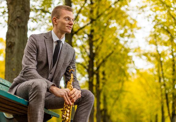 Saxophonist und Preisträger Alexander Prill