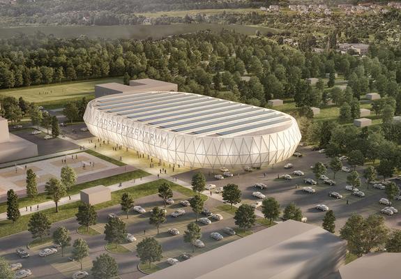 Die Landesregierung unterstützt die Investition in die Radsporthalle mit 13,1 Millionen Euro, Foto: ARGE BE Berlin GmbH – GBP Architekten GmbH