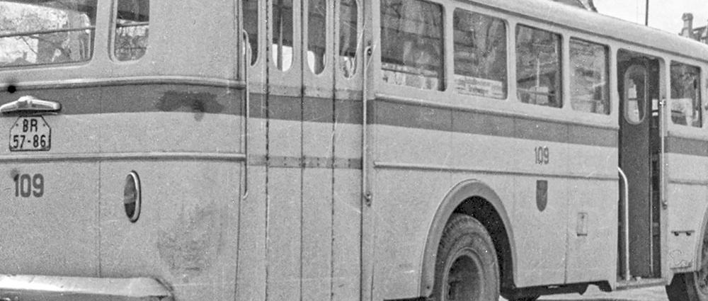 1954 fuhr der erste Ikarus-Bus und die Linie 10 verkehrte zwischen Schelfwerder und Alter Friedhof
