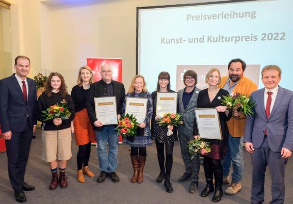 Die Gewinner des Kunst- und Kuturpreises 2022, Foto: Sparkasse Mecklenburg-Schwerin