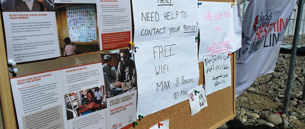 Zum Internationalen Tag der Vermissten schließt sich das DRK der multimedialen Kampagne #NoTraceOfYou des Rotkreuz-Suchdienst-Netzwerks in Europa an, Foto: Internationales Rotes Kreuz