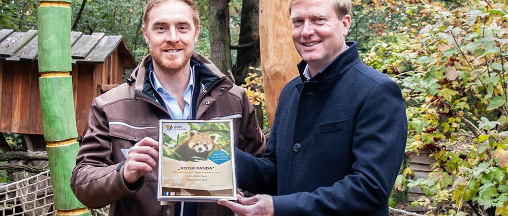 V.l.: Zoo-Direktor Dr. Tim Schikora und NVS-Geschäftsführer Wilfried Eisenberg