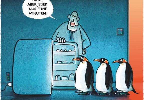 Noch bis Sonntag, den 14. Juni sind im Kulturforum Schleswig-Holstein-Haus Karikaturen zum Thema „Prima Klima“ von 10 bis 18 Uhr zu sehen.