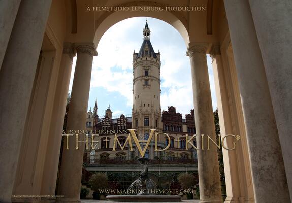 Im Schweriner Schloss fanden Dreharbeiten zum Kinofilm „The Mad King“ statt, Foto: FilmStudio Lüneburg GmbH