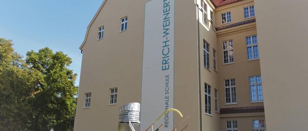 Seit August 2018 wird die einzige Regionale Schule in der Schweriner Innenstadt mit Hilfe von Städtebaufördermitteln saniert und erweitert.