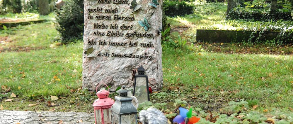 Die Grabstätte für stillgeborene Kinder auf dem Alten Friedhof
