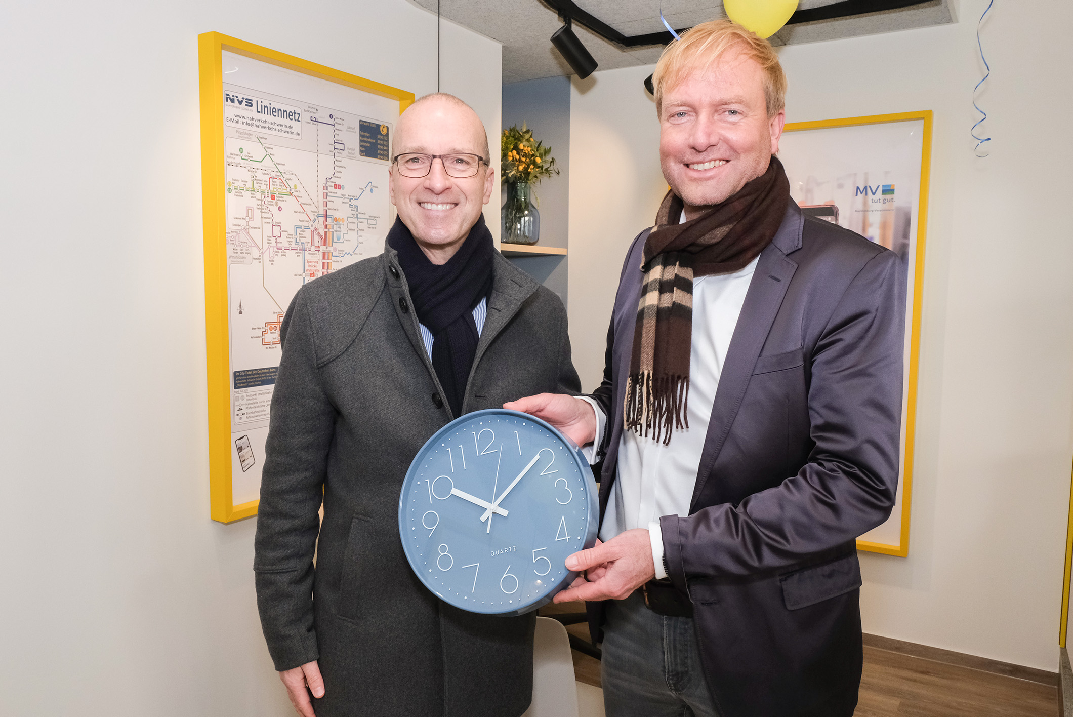 Architekt Michael Scholz (l.) und NVS-Geschäftsführer Wilfried Eisenberg